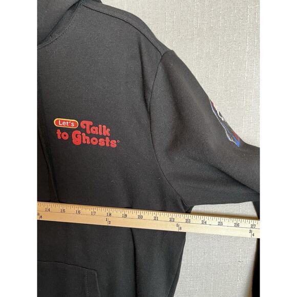 Let's Talk To Ghosts Steven Rhodes Pullover Unisex Size Large Black Screen Print - Picture 8 of 10